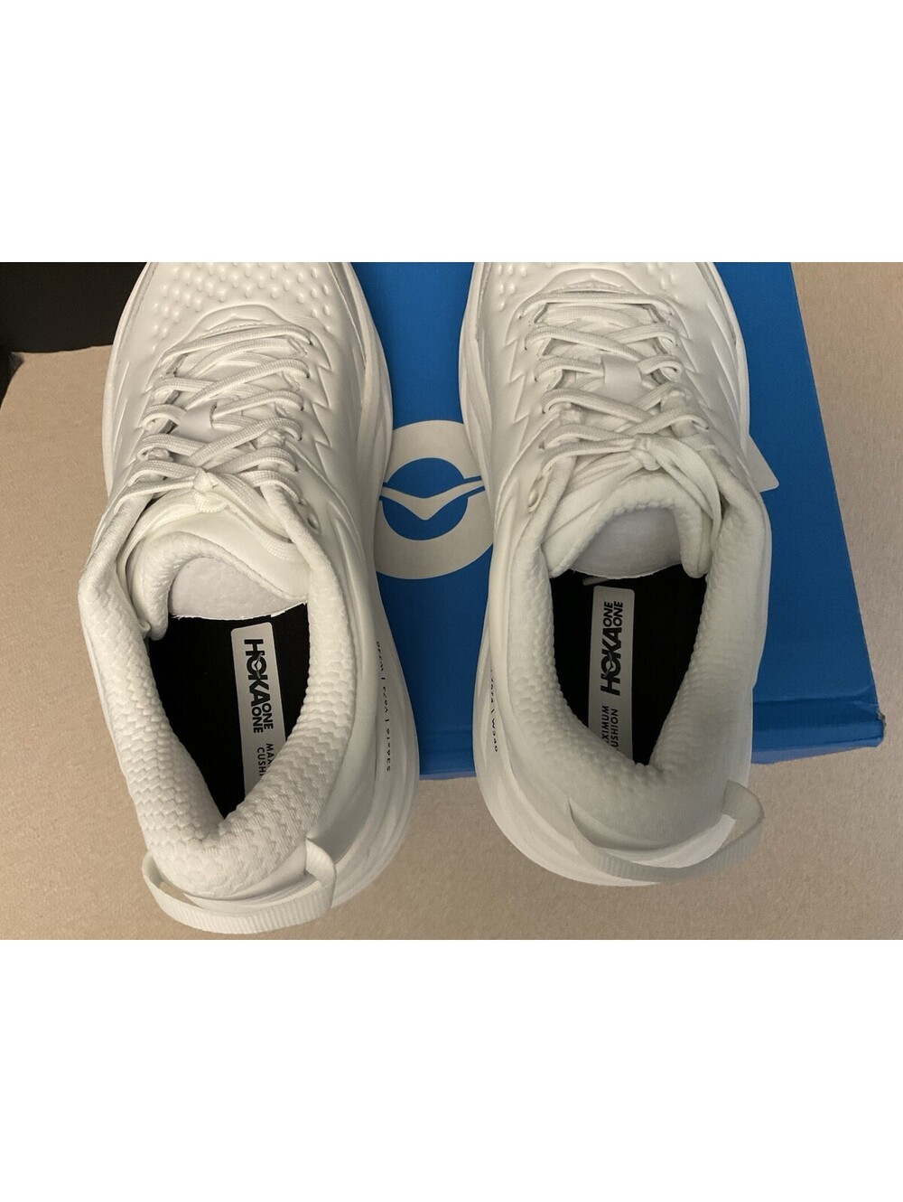 New! Womens Hoka One One Bondi SR Triple White Slip Resistant Shoes. Size 10. - Picture 8 of 11